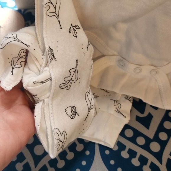 Baby 3-6 nwt Rae Dunn 3 piece set Happy fall y'all baby shower bow pants onesie - Picture 6 of 12